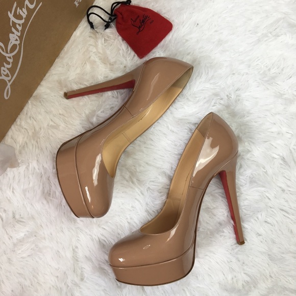 Christian Louboutin Bianca 140 Nude Patent 37 - Picture 4 of 8
